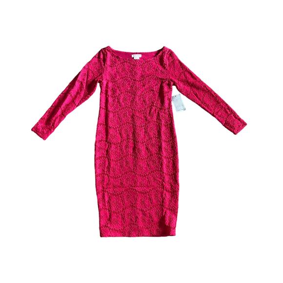 Ingrid & Isabel Pink Knee Length Lace Maternity Dress- Size XS - Picture 2 of 8